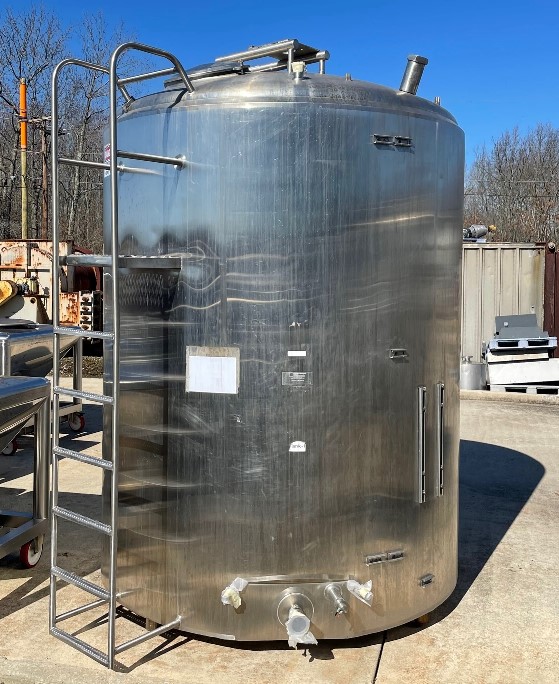used 2000 Gallon Jacketed Cherry Burrell Stainless steel Sanitary Tank. 6'8